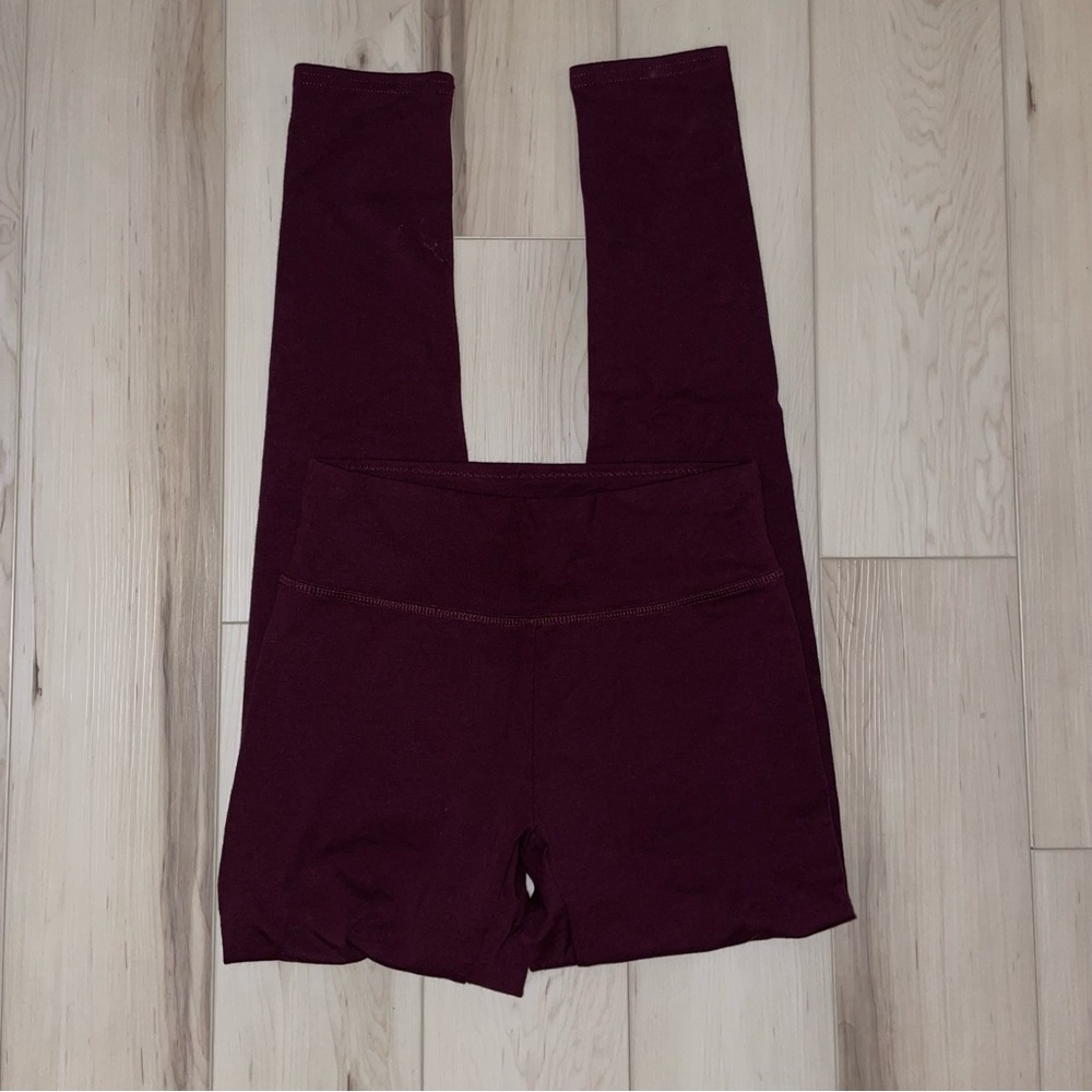 Aerie Chill Play Move Purple Cotton Leggings Pants